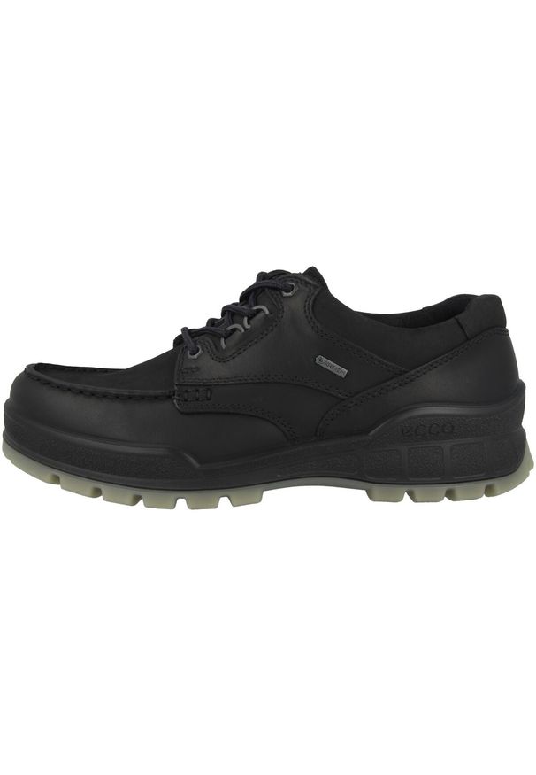 ecco - Buty do chodzenia męskie Ecco Track 25. Kolor: czarny. Materiał: skóra. Szerokość cholewki: normalna. Sport: turystyka piesza