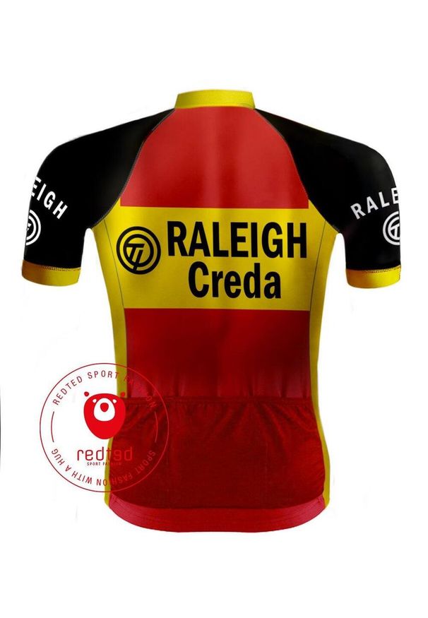 TI-RALEIGH Vintage odzież rowerowa – REDTED. Kolor: pomarańczowy, różowy. Materiał: poliester