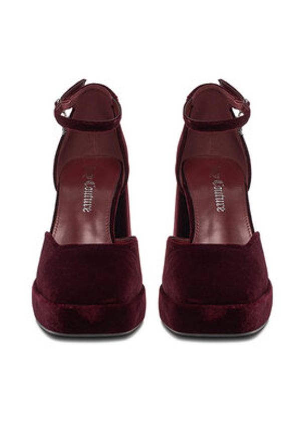Juicy Couture Czółenka EO-W2SH59501A Bordowy. Kolor: czerwony. Materiał: materiał