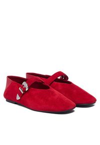Tommy Jeans Baleriny Tjw Ballerina Suede EN0EN03067 Czerwony. Kolor: czerwony. Materiał: zamsz, skóra #5