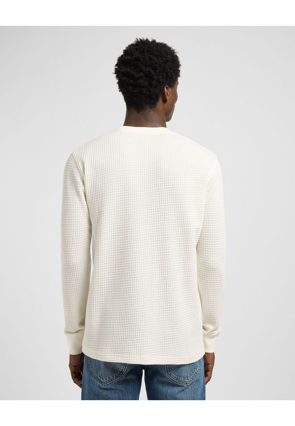 Lee - MESKA KOSZULKA LEE LS WAFFLE TEE ECRU 112371661