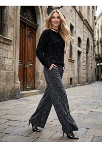 Sinsay - Spodnie - srebrny. Kolor: srebrny. Długość: długie #1