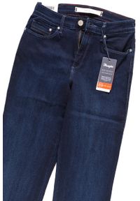 Wrangler - WRANGLER HIGH SLIM TRUE DARK W27GBV78Z. Stan: podwyższony. Wzór: jednolity #4