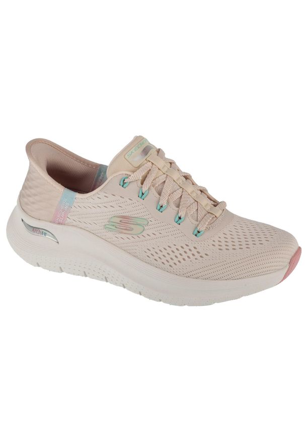 skechers - Buty sportowe damskie, Slip-Ins: Arch Fit 2.0 - Easy Chic. Kolor: beżowy. Model: Skechers Sport. Sport: turystyka piesza