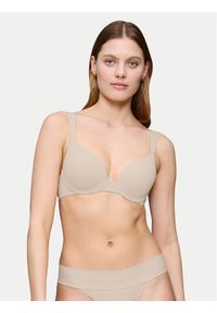Triumph Biustonosz z fiszbiną Body Make Up Illusion 10217848 Beżowy. Kolor: beżowy. Materiał: syntetyk