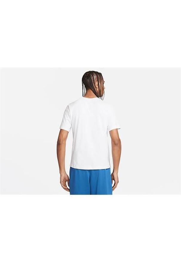 Koszulka sportowa męska Nike Air Jordan Flight Essential Crew. Kolor: biały. Długość rękawa: krótki rękaw. Długość: krótkie