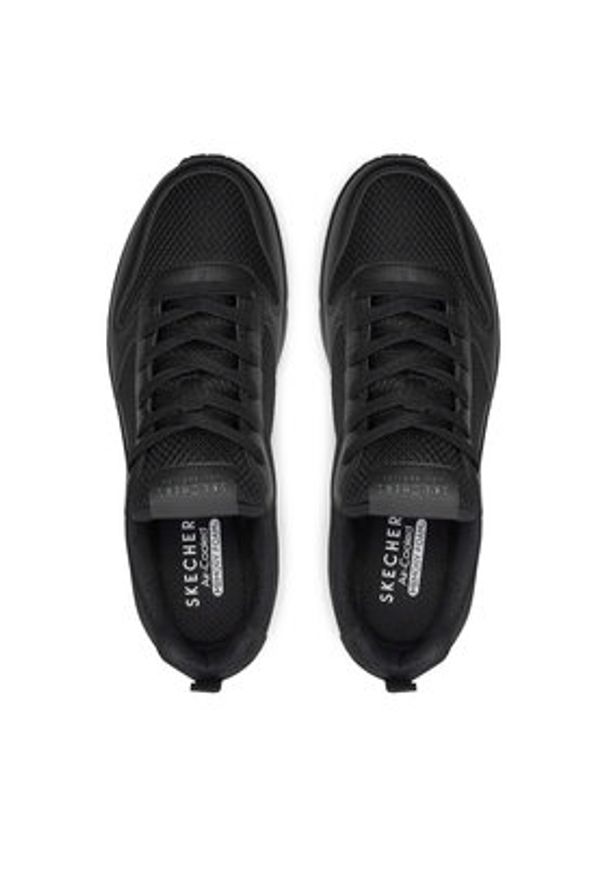 skechers - Skechers Sneakersy Fastime 237016/BBK Czarny. Kolor: czarny. Materiał: skóra