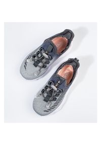 Buty sportowe dziecięce Vico materiałowe dwukolorowe szare. Kolor: szary. Materiał: materiał #3