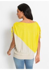 Shirt "nietoperz" bonprix limonka - naturalny. Kolor: żółty #7