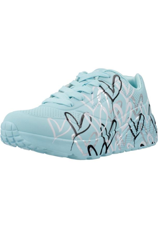 skechers - Tenisówki Skechers Model Uno Lite - Metallic Kolor Niebieski. Kolor: niebieski. Materiał: syntetyk, tkanina. Model: Skechers Sport. Sport: turystyka piesza