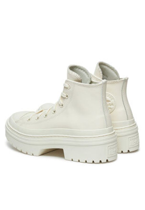 Converse Botki Chuck Taylor All Star Lugged Heel Leather Platform A10370C Biały. Kolor: biały. Materiał: skóra. Obcas: na platformie