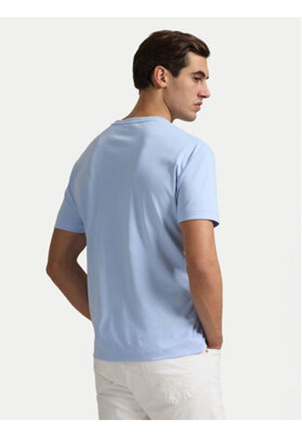 Polo Ralph Lauren T-Shirt Classics 710740727 Błękitny Slim Fit. Typ kołnierza: polo. Kolor: niebieski. Materiał: bawełna