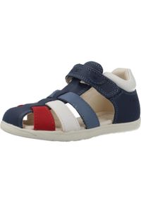 Geox - Sandały GEOX B254VA Niebieski. Kolor: wielokolorowy, niebieski, biały. Materiał: skóra, syntetyk. Sport: turystyka piesza #1