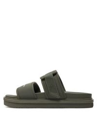 Calvin Klein Jeans Klapki Double Bar Sandal Wb In Br YM0YM00946 Zielony. Kolor: zielony