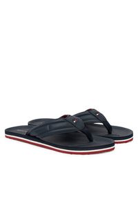 TOMMY HILFIGER - Tommy Hilfiger Japonki Hilfiger Padded Beach Sandal FM0FM05801 Granatowy. Kolor: niebieski. Materiał: syntetyk #4