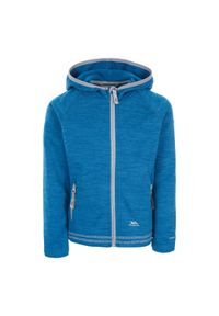 TRESPASS - Bluza Polarowa Dziewczęca Z Kapturem. Typ kołnierza: kaptur. Kolor: niebieski. Materiał: polar. Sport: turystyka piesza