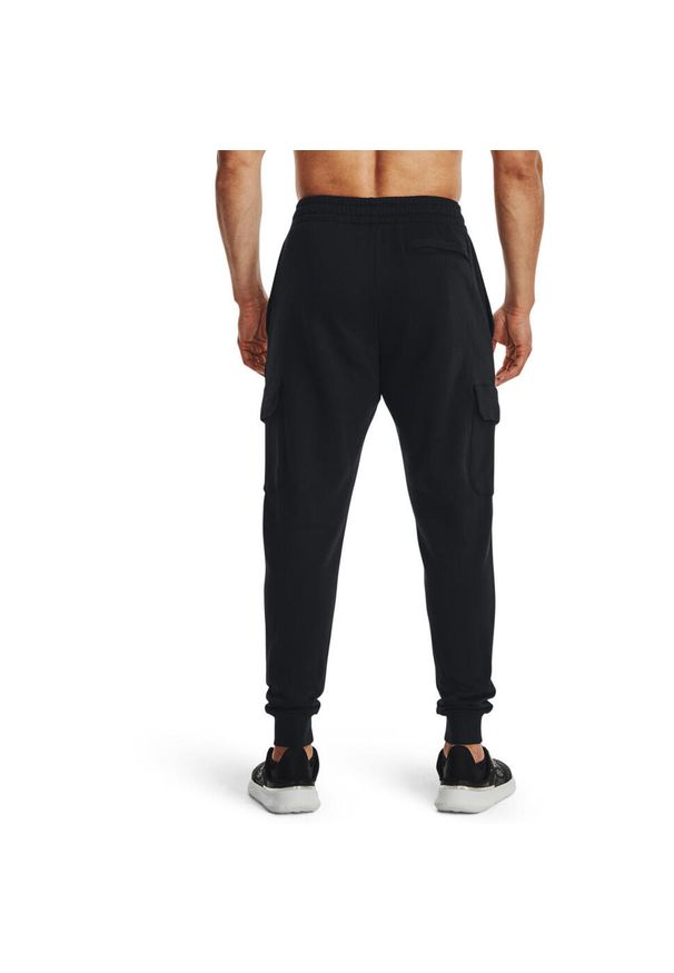 Spodnie Under Armour Rival Fleece Cargo, Mężczyźni. Kolor: biały, czarny, wielokolorowy. Materiał: bawełna, materiał