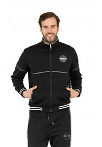 La Martina - LA MARTINA Czarna bluza męska na suwak, Rozmiar XL. Kolor: czarny #7