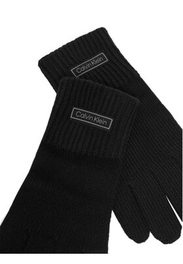 Calvin Klein Rękawiczki LV14F8041G Czarny. Kolor: czarny. Materiał: wełna