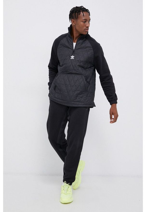 adidas Originals Spodnie bawełniane H11486 męskie kolor czarny gładkie. Kolor: czarny. Materiał: bawełna. Wzór: gładki