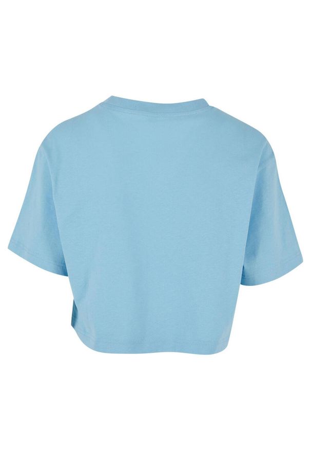 BUILD YOUR BRAND - Oversized Crop Top Dla Pań I Panów. Kolor: niebieski