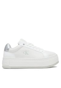 Calvin Klein Jeans Sneakersy Bold Flatf Low Lace Mg YW0YW01766 Biały. Kolor: biały. Materiał: skóra #1