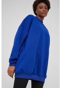 Answear Lab bluza bawełniana damska gładka. Kolor: niebieski. Materiał: bawełna. Długość rękawa: długi rękaw. Długość: długie. Wzór: gładki. Styl: wakacyjny