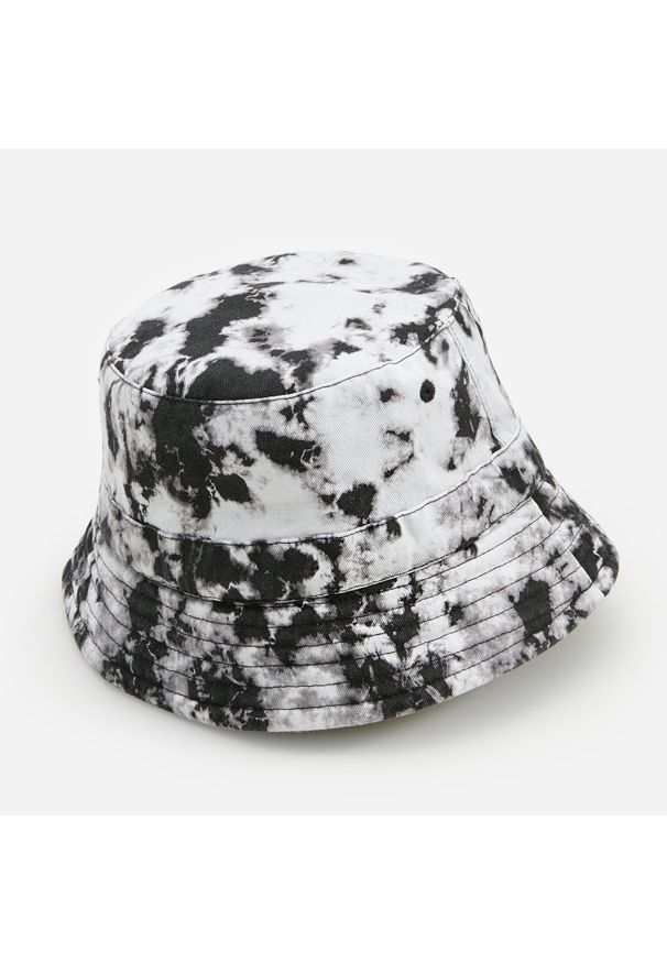 Reserved - Dwustronny kapelusz bucket hat - Czarny. Kolor: czarny