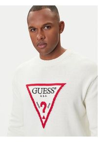 Guess Jeans Sweter M4BR32 Z3HM1 Écru Regular Fit. Materiał: bawełna