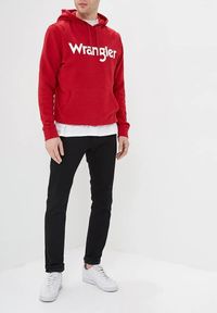 Wrangler - WRANGLER LOGO HOODIE MĘSKA BLUZA Z KAPTUREM SCARLET RED W6590HAUU 112130625. Typ kołnierza: kaptur #3