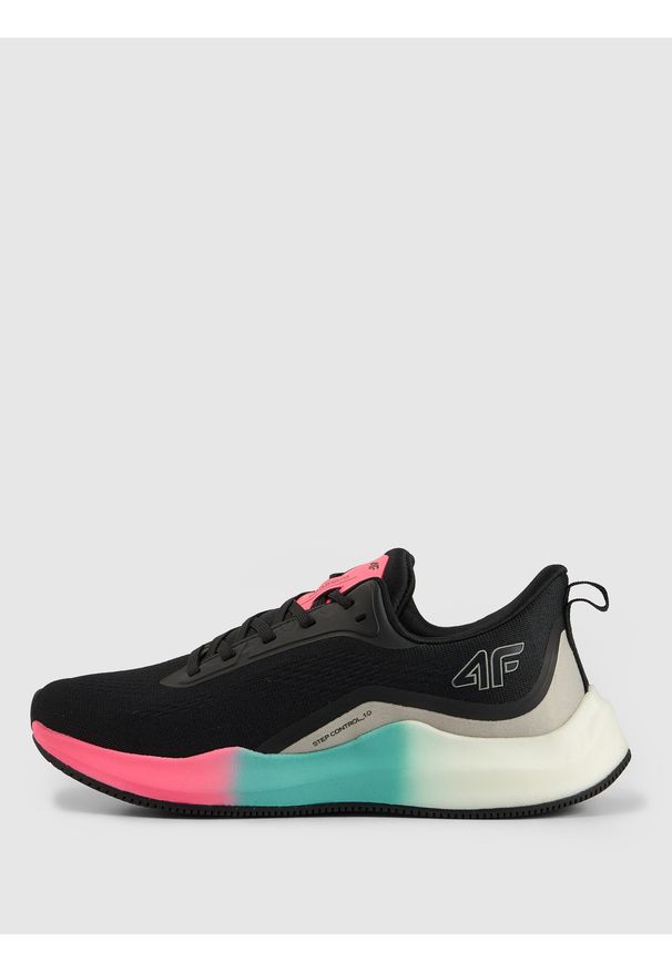 4f - 4F Buty treningowe STEP CONTROL 1.0 damskie - czarne 41. Okazja: na co dzień, na spacer. Kolor: czarny. Materiał: guma. Szerokość cholewki: normalna. Sport: turystyka piesza, fitness