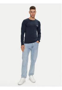 Emporio Armani Underwear Longsleeve 111023 4F715 00135 Granatowy Slim Fit. Kolor: niebieski. Materiał: bawełna. Długość rękawa: długi rękaw #4