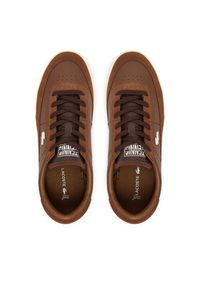 Lacoste Sneakersy Aura 51SMA0066 Brązowy. Kolor: brązowy. Materiał: skóra #4