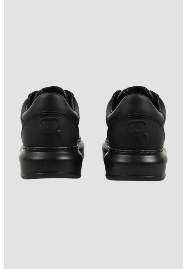 Karl Lagerfeld - KARL LAGERFELD Czarne męskie sneakersy KAPRI MENS Karl NFT, Rozmiar 44. Okazja: na co dzień. Kolor: czarny. Materiał: skóra. Szerokość cholewki: normalna. Wzór: gładki