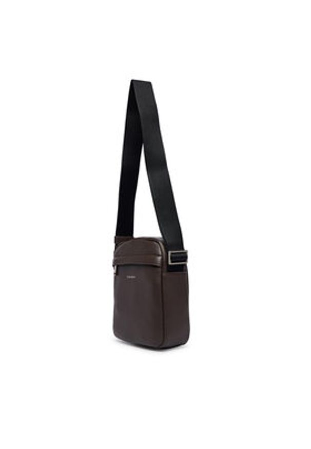 Calvin Klein Saszetka Raised Reporter LV04D3160G Brązowy. Kolor: brązowy. Materiał: skóra