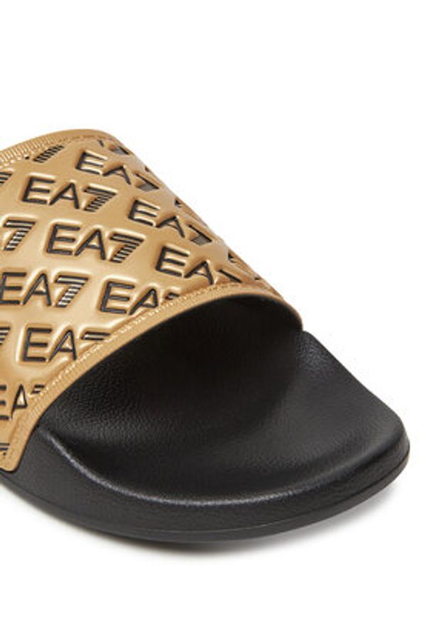EA7 Emporio Armani Klapki 7X000109 AF15125 PC001 Złoty. Kolor: złoty