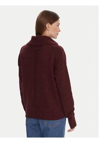 Barbour Sweter LKN1579RE88 Bordowy Regular Fit. Kolor: czerwony. Materiał: wełna, syntetyk #4