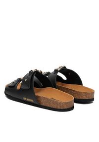 Love Moschino - LOVE MOSCHINO Klapki JA28173G0OIA0000 Czarny. Kolor: czarny. Materiał: skóra #3