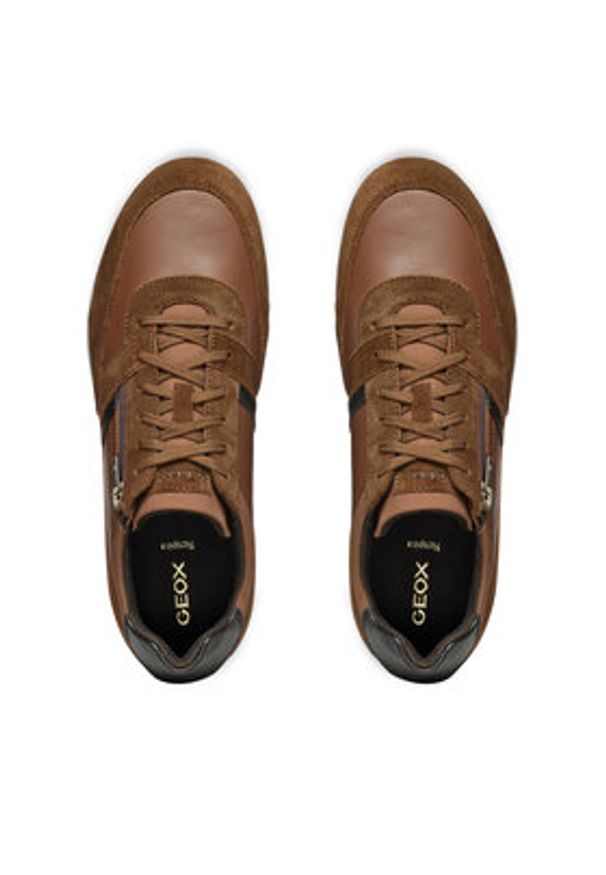 Geox Sneakersy U Renan U554GA 02285 C6003 Brązowy. Kolor: brązowy. Materiał: zamsz, skóra