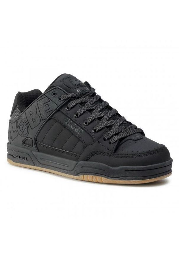 Buty Męskie na deskorolkę Globe Tilt – Dark Shadow/Phantom. Kolor: czarny. Materiał: guma, skóra, tkanina, materiał, syntetyk. Sport: skateboard