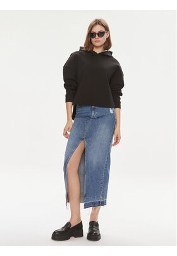 Sisley Bluza 3YL9L200O Czarny Regular Fit. Kolor: czarny. Materiał: bawełna