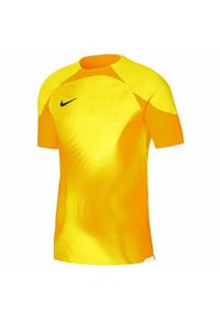 Nike - Męska Koszulka Bramkarska Gardien 4 DriFIT Z Krótkim Rękawem. Kolor: żółty. Długość rękawa: krótki rękaw. Długość: krótkie. Sport: turystyka piesza