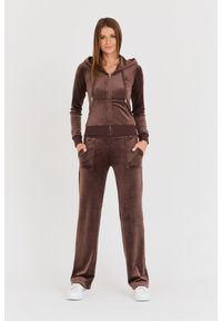 Juicy Couture - JUICY COUTURE Brązowe damskie spodnie Del Ray Pocket Pant, Rozmiar L. Kolor: brązowy #7