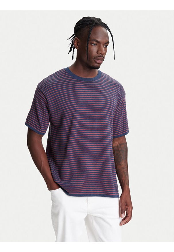 United Colors of Benetton - United Colors Of Benetton T-Shirt 1195K109V Granatowy Relaxed Fit. Kolor: niebieski. Materiał: bawełna