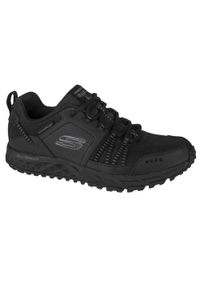skechers - Buty trekkingowe męskie, Skechers Escape Plan. Zapięcie: sznurówki. Kolor: czarny. Materiał: skóra, syntetyk, materiał. Szerokość cholewki: normalna. Sport: turystyka piesza