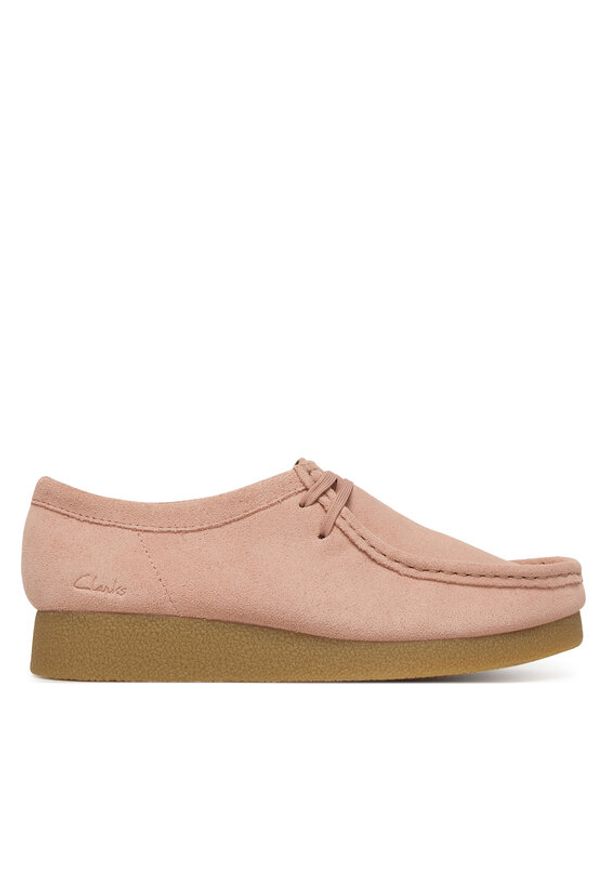 Clarks Półbuty WallabeeEVOSh 26186342 Różowy. Kolor: różowy. Materiał: skóra, zamsz