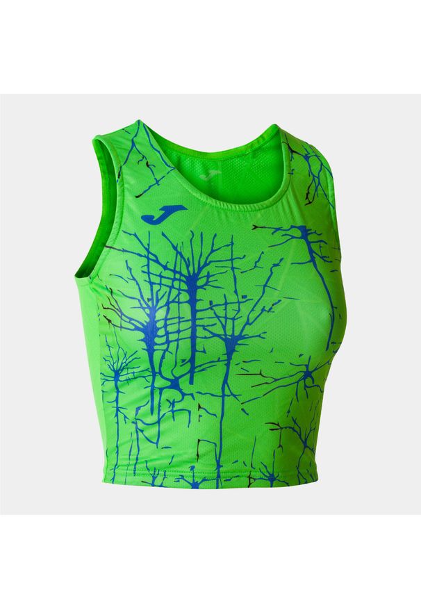 Tank top do biegania damski Joma Elite IX Crop top. Kolor: wielokolorowy, niebieski, zielony. Długość rękawa: bez rękawów. Sport: bieganie, fitness