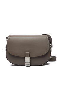Pinko - PINKO Torebka Saddle Mini PE PLTT 103831 A1ZX Szary. Kolor: szary. Materiał: skórzane