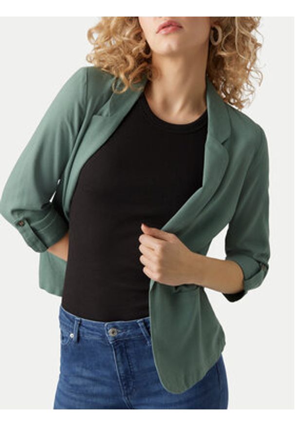 Vero Moda Marynarka Jesmilo 10279700 Zielony Regular Fit. Kolor: zielony. Materiał: wiskoza, len