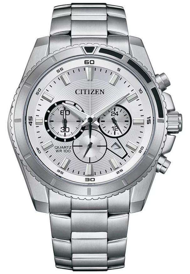 Zegarek Męski CITIZEN Chrono AN8200-50A. Materiał: materiał. Styl: klasyczny, casual, elegancki